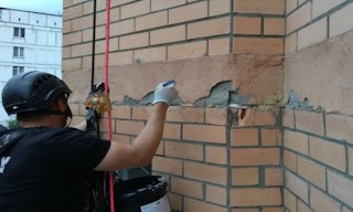 Обследование фасада здания в Йошкаре-Ола в октябре